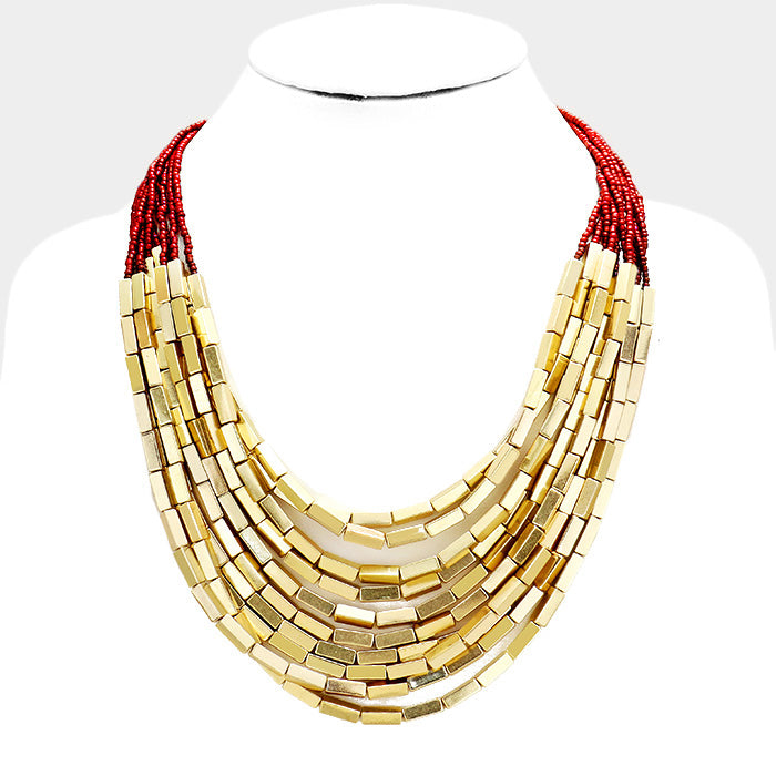 Gold & Bead Necklace