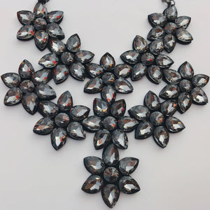 Crystal Glam - Flower Bib Necklace